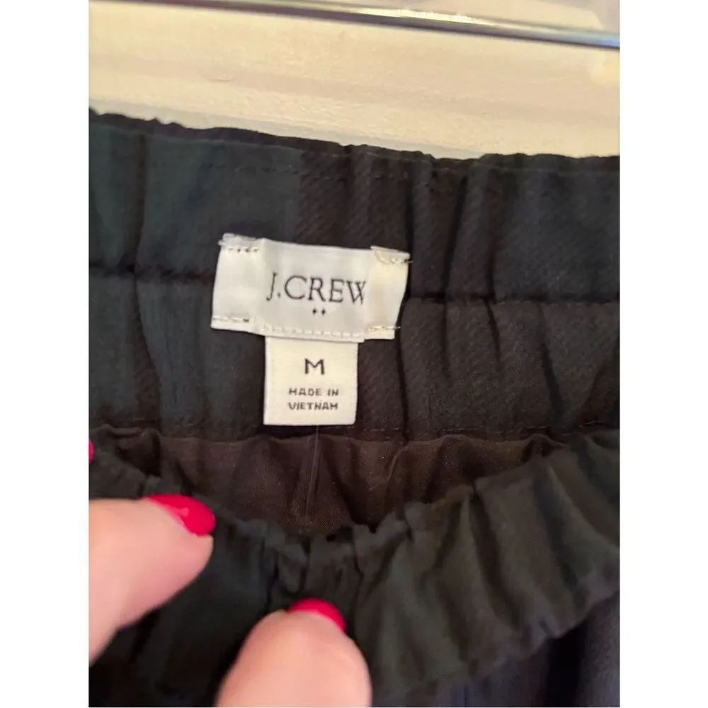 J. Crew Navy & Green Plaid Elastic-Waist Mini Skirt